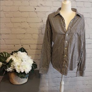 GAP Black & White Buffalo Check Button Up Shirt